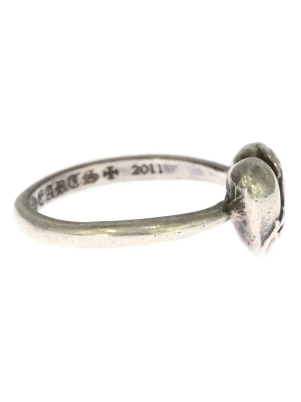 Chrome Hearts Bubblgm Heart Bubble Gum Ring Silver